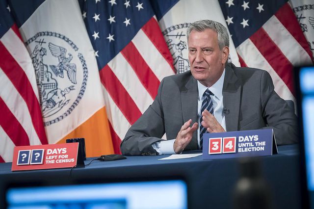 Mayor Bill de Blasio holds a media availability with Dr. Dave A. Chokshi, Commissioner of the New York City Department of Health and Mental Hygiene, and Dr. Mitchell Katz, President and Chief Executive Officer of NYC Health + Hospitals. City Hall.